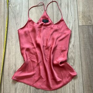 Top Shop Silk Coral Tank Top